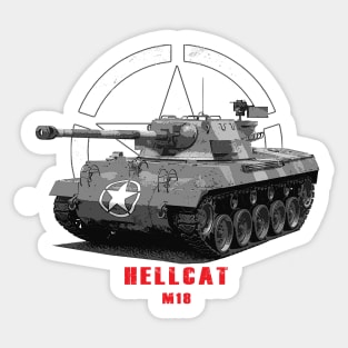 M18 Hellcat Military tank WW2 Sticker